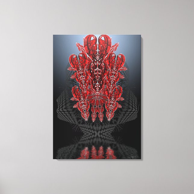 Tribal Hearts Wrapped Canvas Print (Front)