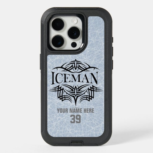 Tribal Hockey (Iceman) iPhone 15 Pro Case (Back)