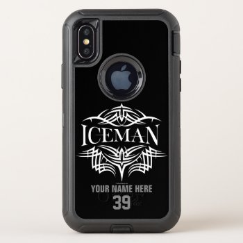 Tribal Hockey (iceman) Otterbox Defender Iphone X Case by eBrushDesign at Zazzle