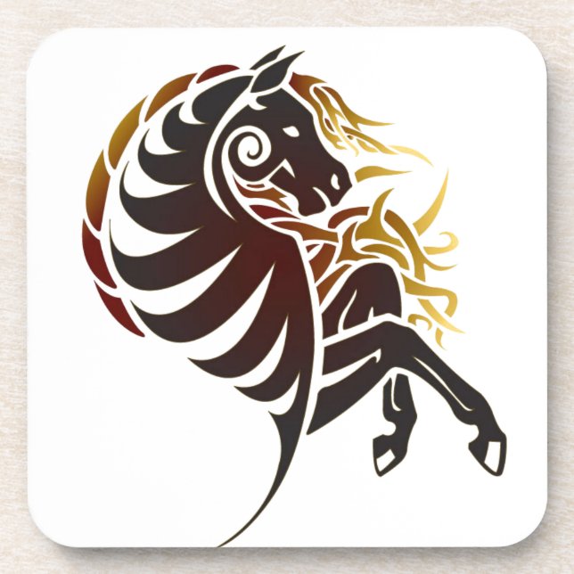 Tribal Horse Beverage Coaster (Front)