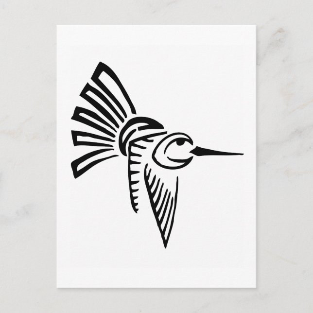 Tribal Hummingbird Postcard (Front)