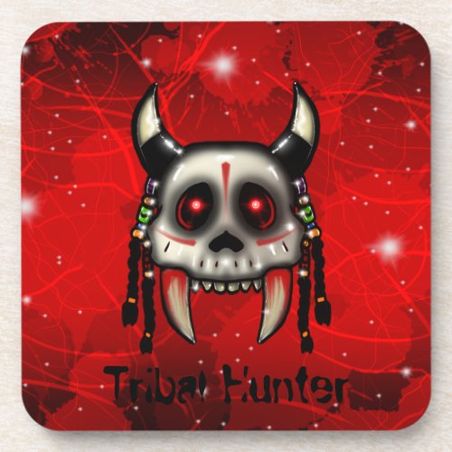 Tribal Hunter Hard plastic coaster