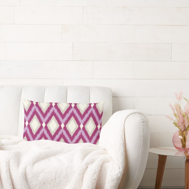 Tribal Ikat Chevron Lumbar Pillow (Couch)