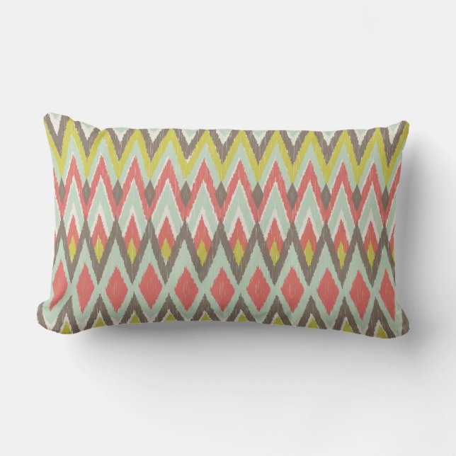 Tribal Ikat Lumbar Pillow (Front)