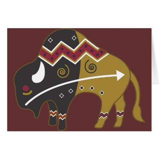 Tribal Indian Buffalo Cards (Front Horizontal)