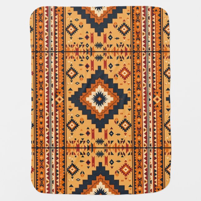 Tribal-inspired Baby Blanket (Front)