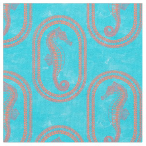 Tribal Island Seahorse Fabric