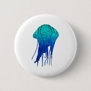 Tribal Jellyfish Button