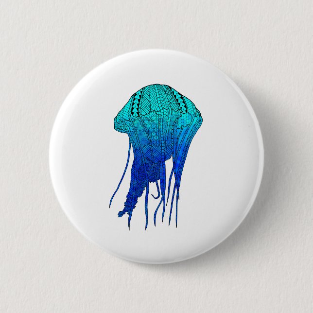 Tribal Jellyfish Button (Front)