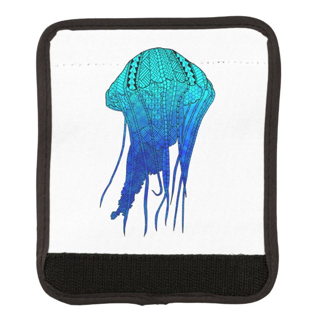 Tribal Jellyfish Luggage Handle Wrap (Front)
