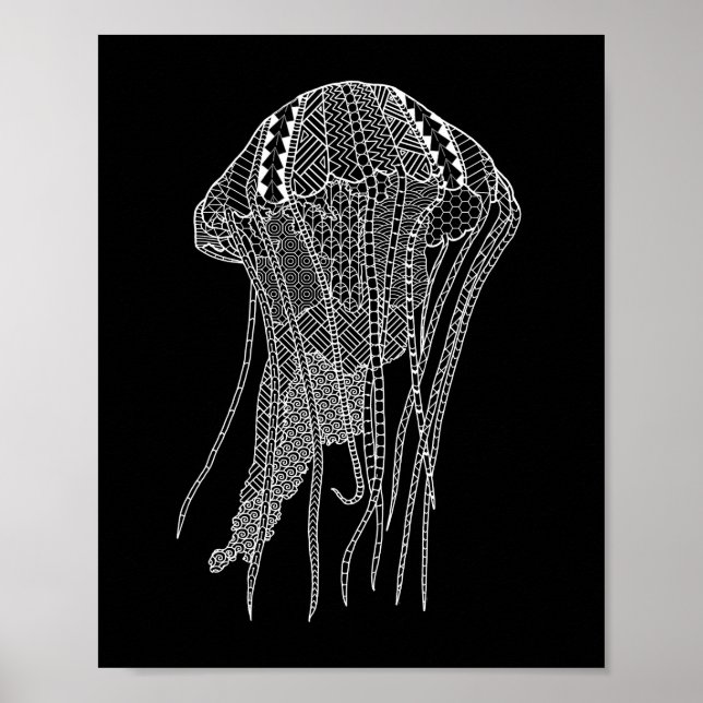 Tribal Jellyfish Poster (Front)