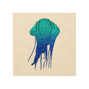 Tribal Jellyfish Wood Wall Decor