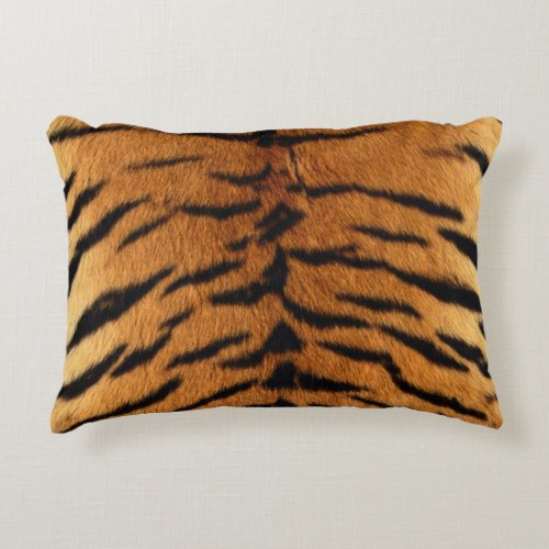 Tribal jungle animal fur Tiger Print Accent Pillow