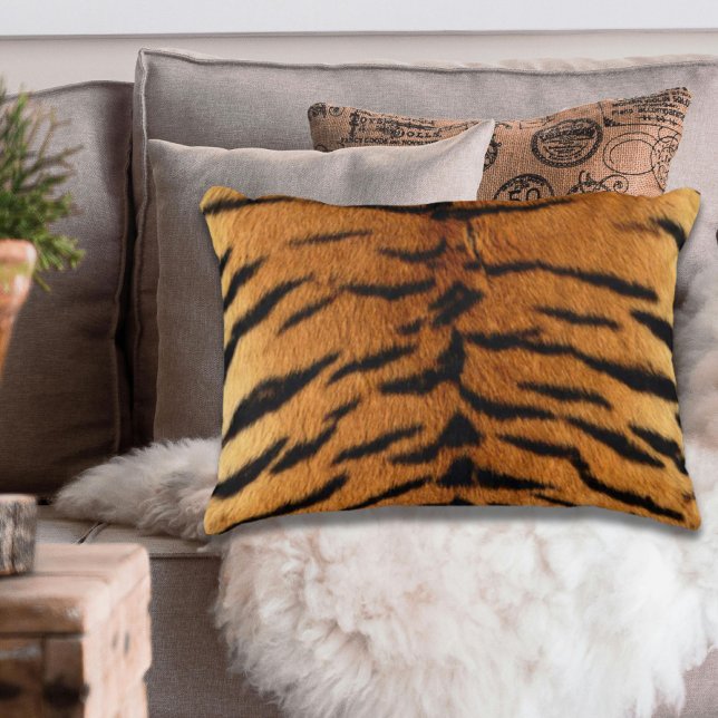Tribal jungle animal fur Tiger Print Accent Pillow (Tribal jungle animal fur Tiger Print Accent Pillow)