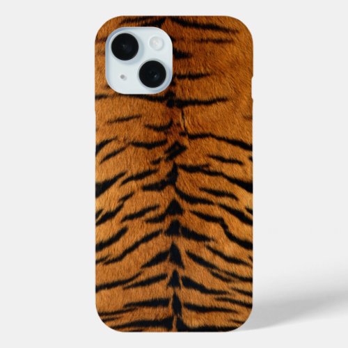 Tribal jungle animal fur Tiger Print iPhone 15 Case