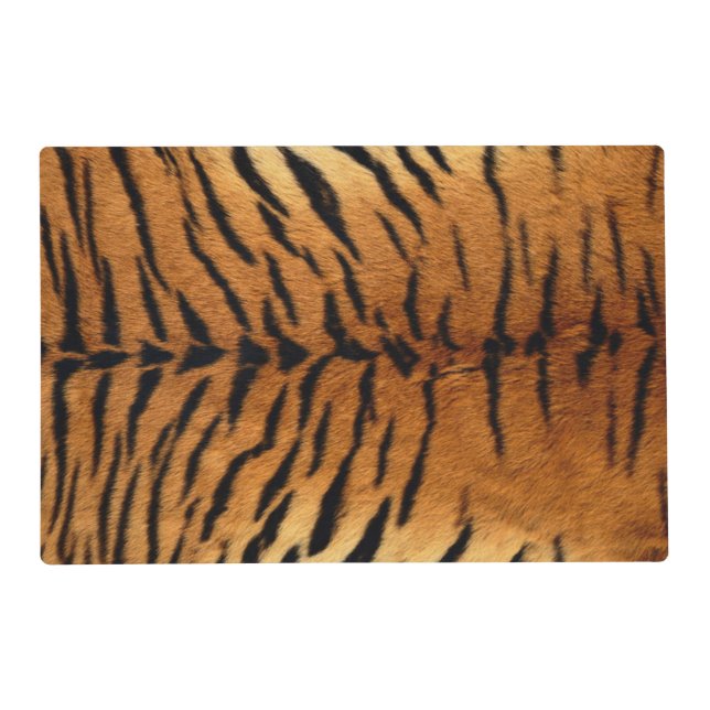Tribal jungle animal fur Tiger Print Placemat (Front)
