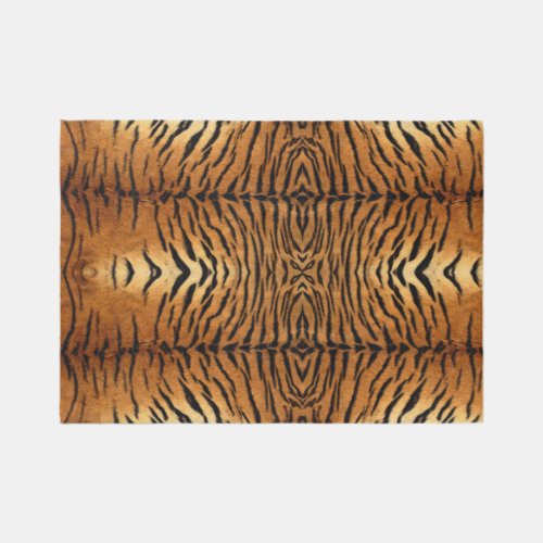 Tribal jungle animal fur Tiger Print Rug