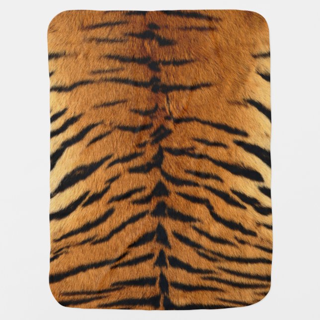 Tribal jungle animal fur Tiger Print Stroller Blanket (Front)
