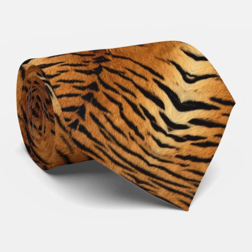 Tribal jungle animal fur Tiger Print Tie