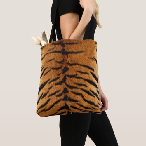 Tribal jungle animal fur Tiger Print Tote Bag