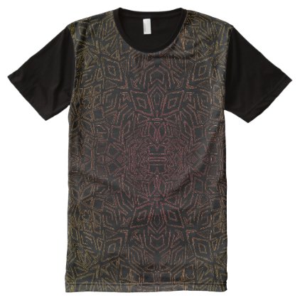 Tribal Kaleidoscope Panel T Shirt (Sunset Edition)