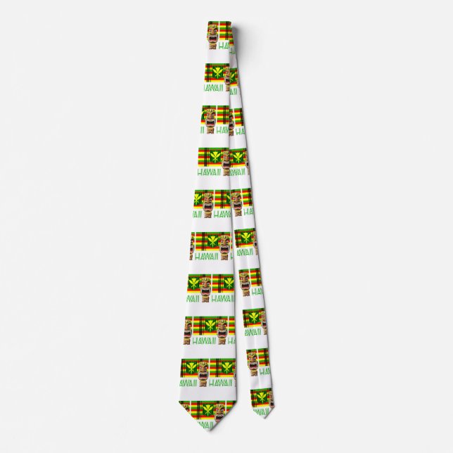 Tribal Kanaka Maoli And Tiki Neck Tie (Front)