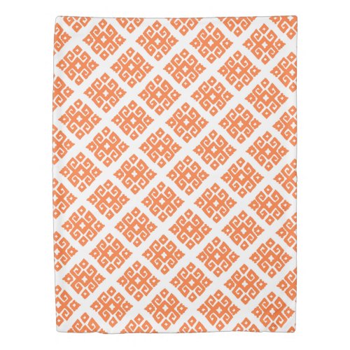 Tribal key squares white and your own color duvet
