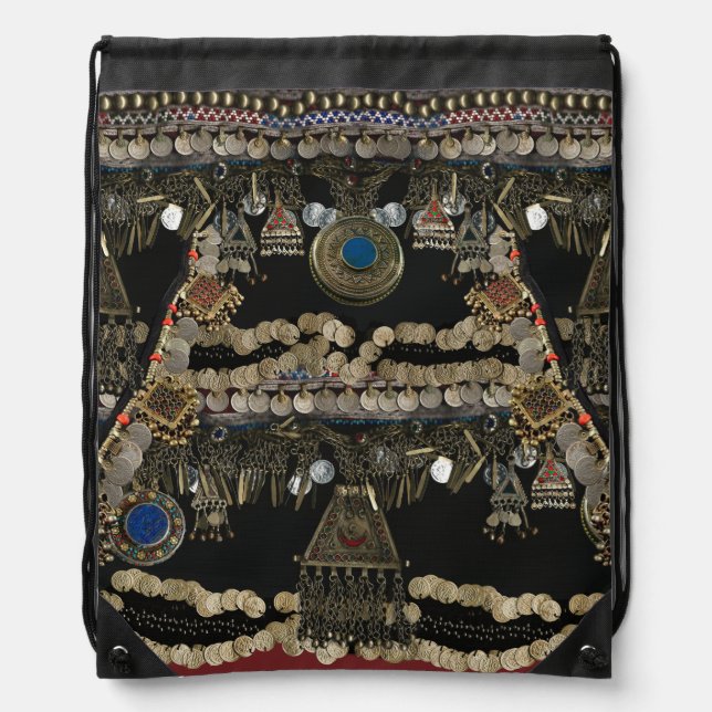 Tribal Kuchi Belly Dance Drawstring Bag (Front)