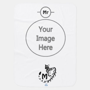 Tribal Large Spotted Genet Monogram Baby Blanket