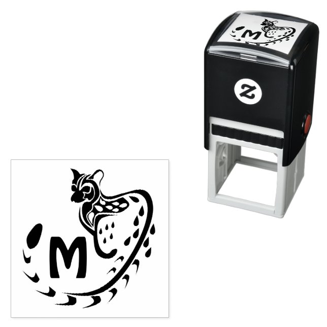 Tribal Large Spotted Genet Monogram Self-inking Stamp (In Situ)