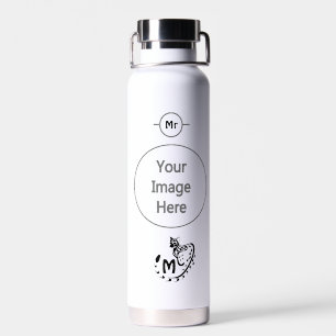 Tribal Large Spotted Genet Monogram Water Bottle