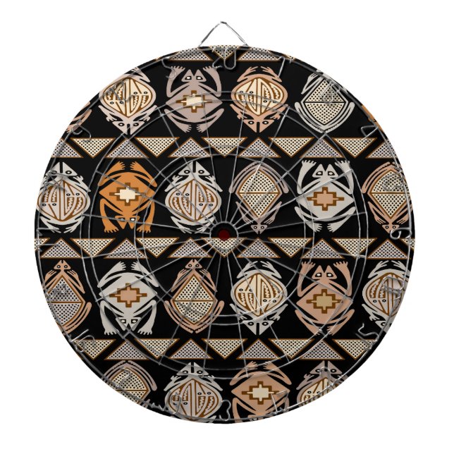Tribal Leap Frogs Dart Board (Front)