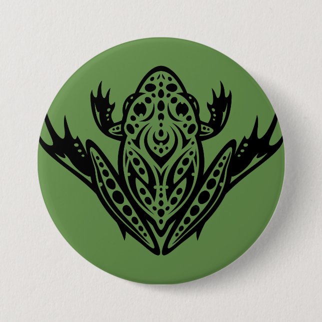 Tribal Leopard Frog Button (Front)