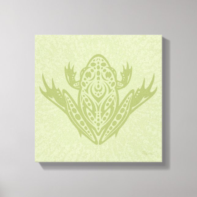 Tribal Leopard Frog Canvas Print (Front)