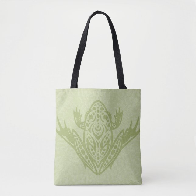Tribal Leopard Frog Tote Bag (Front)