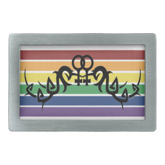 Tribal Lesbian Rainbow Belt Buckle