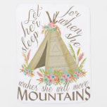 Tribal &quot;let Her Sleep&quot; Baby Blanket With Teepee at Zazzle