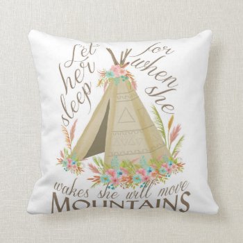 Tribal "let Her Sleep" Pillow With Teepee by K_Morrison_Designs at Zazzle
