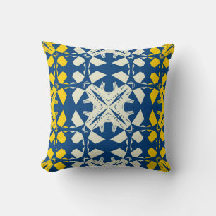 Tribal like asian feel seamless pattern, abstract throw pillow