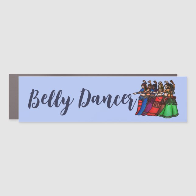 Tribal Line Belly Dancer Bumper Sticker Car Magnet (Front)