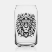 Tribal Lion Add Name Can Glass (Back)