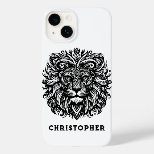 Tribal Lion Add Name Case_Mate iPhone 14 Case