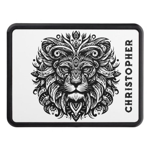 Tribal Lion Add Name Hitch Cover
