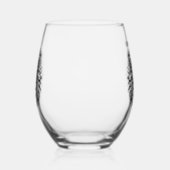 Tribal Lion Add Name Stemless Wine Glass (Right)