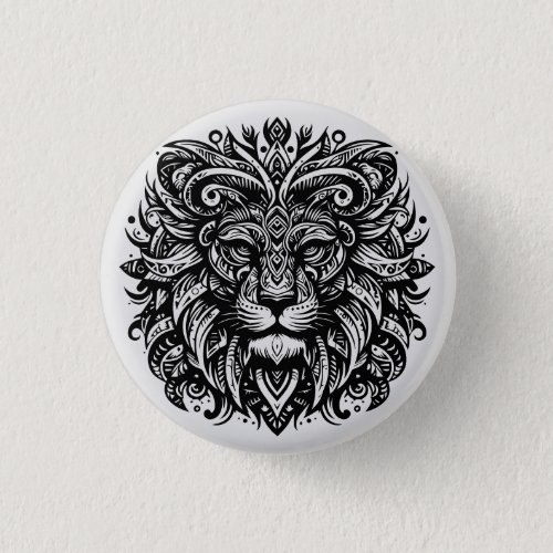 Tribal Lion Button