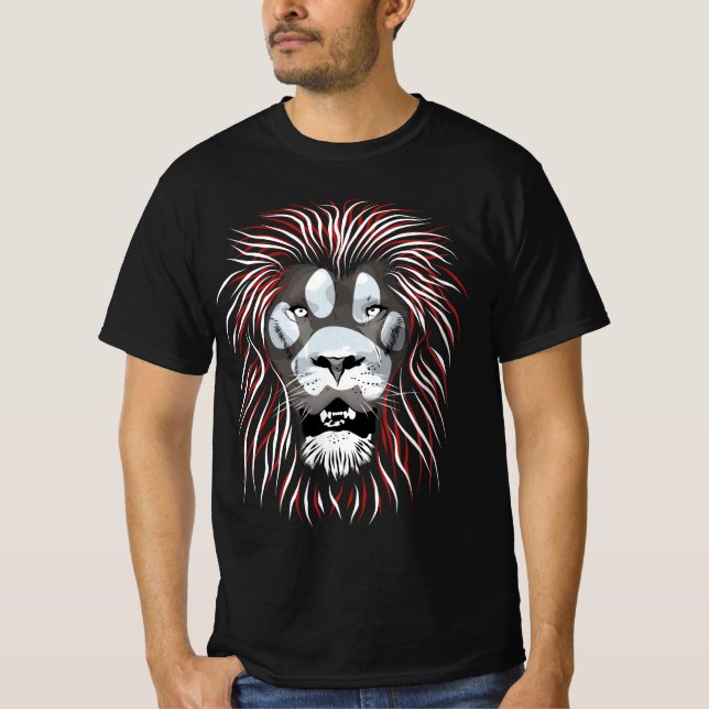 Tribal Lion Face T-Shirt (Front)