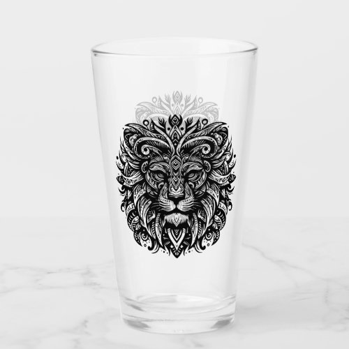 Tribal Lion Glass