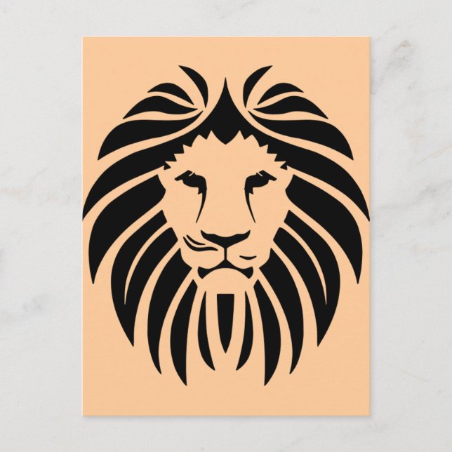 Tribal lion head postcard (Front)
