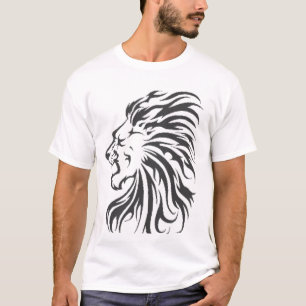 tribal lion-head t-shirt
