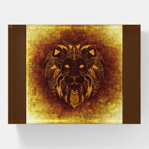 tribal lion paperweight